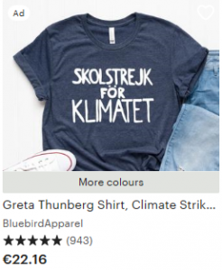 Greta Thunberg Etsy T-shirt