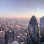 sky view of London