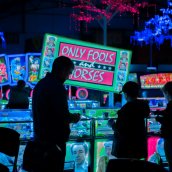 people in an arcade