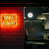 trademark reputation, takeaway sign