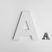 Rebrand guide to creating a rebranding strategy, image of typeface A
