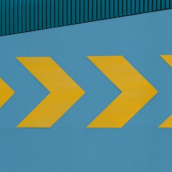 A global brand protection toolkit:blue and orange chevrons