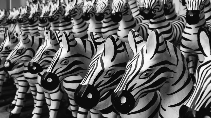 wooden zebras