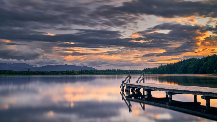 UK IP address for service sunset over lake