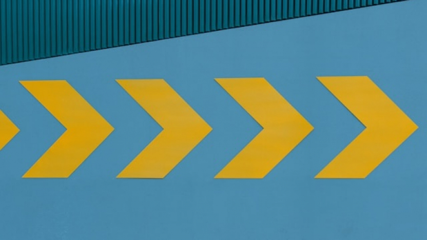 A global brand protection toolkit:blue and orange chevrons