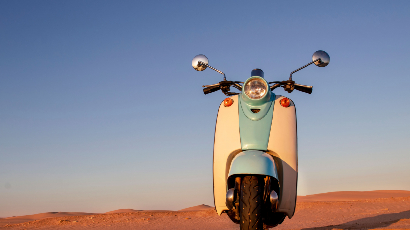 3D trademark registration, image of scooter on sand dune